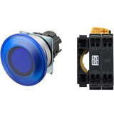 Nút nhấn nhả có đèn OMRON A22NL-MMM-TAA-P100-AC 24VAC/DC D22/25 1NO (Xanh)