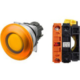 Nút nhấn nhả có đèn OMRON A22NL-MMM-TOA-G002-OD 110VAC D22/25 1NC (Màu cam)