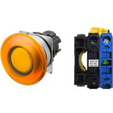 Nút nhấn nhả có đèn OMRON A22NL-MMM-TOA-G100-OC 24VAC/DC D22/25 1NO (Màu cam)