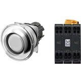 Nút nhấn nhả có đèn OMRON A22NL-MMM-TWA-P202-WD 110VAC D22/25 2NC (Trắng)