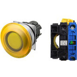 Nút nhấn nhả có đèn OMRON A22NL-MMM-TYA-G100-YC 24VAC/DC D22/25 1NO (Vàng)