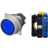 Nút nhấn nhả có đèn OMRON A22NL-MNM-TAA-G100-AC 24VAC/DC D22/25 1NO (Xanh)
