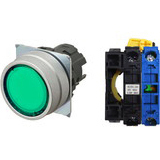Nút nhấn nhả có đèn OMRON A22NL-MNM-TGA-G100-GE 220VAC D22/25 1NO (Xanh)