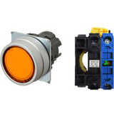Nút nhấn nhả có đèn OMRON A22NL-MNM-TOA-G100-OA 6VAC/DC D22/25 1NO (Màu cam)