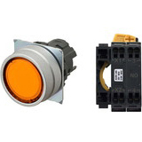 Nút nhấn giữ có đèn OMRON A22NL-MNA-TOA-P100-OB 12VAC/DC D22/25 1NO (Màu cam)