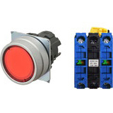 Nút nhấn nhả có đèn OMRON A22NL-MNM-TRA-G100-RD 110VAC D22/25 1NO (Đỏ)