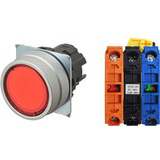 Nút nhấn giữ có đèn OMRON A22NL-MNA-TRA-G102-RB 12VAC/DC D22/25 1NO+1NC (Đỏ)