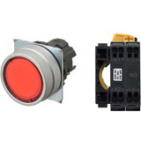 Nút nhấn giữ có đèn OMRON A22NL-MNA-TRA-P100-RB 12VAC/DC D22/25 1NO (Đỏ)