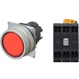 Nút nhấn nhả có đèn OMRON A22NL-MNM-TRA-P101-RC 24VAC/DC D22/25 2NO (Đỏ)