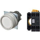 Nút nhấn nhả có đèn OMRON A22NL-MNM-TWA-P100-YA 6VAC/DC D22/25 1NO (Trắng)