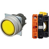 Nút nhấn nhả có đèn OMRON A22NL-MNM-TYA-G002-YC 24VAC/DC D22/25 1NC (Vàng)