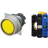 Nút nhấn nhả có đèn OMRON A22NL-MNM-TYA-G100-YC 24VAC/DC D22/25 1NO (Vàng)