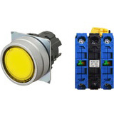 Nút nhấn giữ có đèn OMRON A22NL-MNA-TYA-G101-YB 12VAC/DC D22/25 2NO (Vàng)