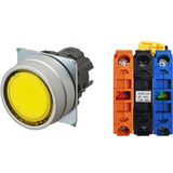 Nút nhấn nhả có đèn OMRON A22NL-MNM-TYA-G102-YC 24VAC/DC D22/25 1NO+1NC (Vàng)