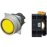 Nút nhấn nhả có đèn OMRON A22NL-MNM-TYA-P002-YC 24VAC/DC D22/25 1NC (Vàng)