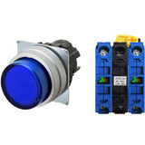 Nút nhấn giữ có đèn OMRON A22NL-MPA-TAA-G101-AB 12VAC/DC D22/25 2NO (Xanh)