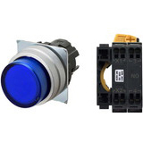 Nút nhấn giữ có đèn OMRON A22NL-MPA-TAA-P100-AB 12VAC/DC D22/25 1NO (Xanh)