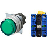 Nút nhấn nhả có đèn OMRON A22NL-MPM-TGA-G101-GC 24VAC/DC D22/25 2NO (Xanh)