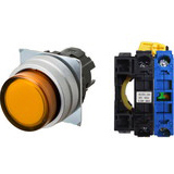Nút nhấn nhả có đèn OMRON A22NL-MPM-TOA-G100-OD 110VAC D22/25 1NO (Màu cam)