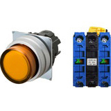Nút nhấn nhả có đèn OMRON A22NL-MPM-TOA-G101-OC 24VAC/DC D22/25 2NO (Màu cam)