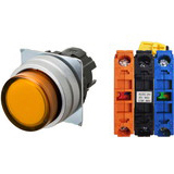 Nút nhấn nhả có đèn OMRON A22NL-MPM-TOA-G102-OB 12VAC/DC D22/25 1NO+1NC (Màu cam)