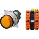 Nút nhấn nhả có đèn OMRON A22NL-MPM-TOA-G202-OC 24VAC/DC D22/25 2NC (Màu cam)