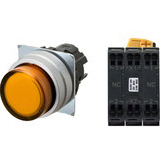Nút nhấn giữ có đèn OMRON A22NL-MPA-TOA-P202-OA 6VAC/DC D22/25 2NC (Màu cam)