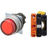 Nút nhấn nhả có đèn OMRON A22NL-MPM-TRA-G002-RC 24VAC/DC D22/25 1NC (Đỏ)