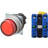 Nút nhấn nhả có đèn OMRON A22NL-MPM-TRA-G101-RC 24VAC/DC D22/25 2NO (Đỏ)