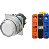 Nút nhấn nhả có đèn OMRON A22NL-MPM-TWA-G102-YA 6VAC/DC D22/25 1NO+1NC (Trắng)