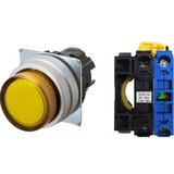 Nút nhấn nhả có đèn OMRON A22NL-MPM-TYA-G100-YD 110VAC D22/25 1NO (Vàng)