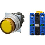 Nút nhấn nhả có đèn OMRON A22NL-MPM-TYA-G101-YC 24VAC/DC D22/25 2NO (Vàng)