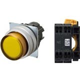 Nút nhấn nhả có đèn OMRON A22NL-MPM-TYA-P002-YC 24VAC/DC D22/25 1NC (Vàng)