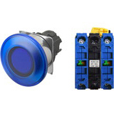 Nút nhấn nhả có đèn OMRON A22NL-RMM-TAA-G101-AC 24VAC/DC D22/25 2NO (Xanh)