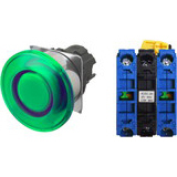 Nút nhấn nhả có đèn OMRON A22NL-RMM-TGA-G101-GC 24VAC/DC D22/25 2NO (Xanh)