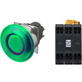 Nút nhấn nhả có đèn OMRON A22NL-RMM-TGA-P101-GC 24VAC/DC D22/25 2NO (Xanh)