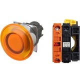 Nút nhấn nhả có đèn OMRON A22NL-RMM-TOA-G002-OC 24VAC/DC D22/25 1NC (Màu cam)