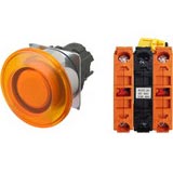 Nút nhấn nhả có đèn OMRON A22NL-RMM-TOA-G202-OD 110VAC D22/25 2NC (Màu cam)