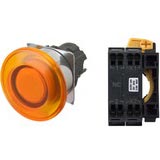 Nút nhấn nhả có đèn OMRON A22NL-RMM-TOA-P002-OB 12VAC/DC D22/25 1NC (Màu cam)