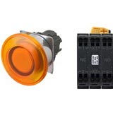 Nút nhấn nhả có đèn OMRON A22NL-RMM-TOA-P102-OA 6VAC/DC D22/25 1NO+1NC (Màu cam)