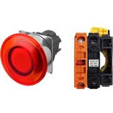 Nút nhấn nhả có đèn OMRON A22NL-RMM-TRA-G002-RB 12VAC/DC D22/25 1NC (Đỏ)