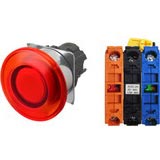 Nút nhấn nhả có đèn OMRON A22NL-RMM-TRA-G102-RC 24VAC/DC D22/25 1NO+1NC (Đỏ)