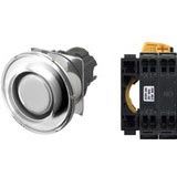Nút nhấn nhả có đèn OMRON A22NL-RMM-TWA-P100-WE 220VAC D22/25 1NO (Trắng)