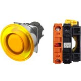 Nút nhấn nhả có đèn OMRON A22NL-RMM-TYA-G002-YE 220VAC D22/25 1NC (Vàng)