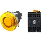 Nút nhấn nhả có đèn OMRON A22NL-RMM-TYA-P101-YD 110VAC D22/25 2NO (Vàng)