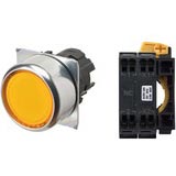 Nút nhấn nhả có đèn OMRON A22NL-RNM-TOA-P002-OC 24VAC/DC D22/25 1NC (Màu cam)