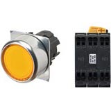Nút nhấn nhả có đèn OMRON A22NL-RNM-TOA-P101-OD 110VAC D22/25 2NO (Màu cam)