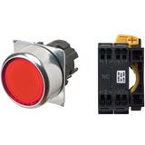 Nút nhấn nhả có đèn OMRON A22NL-RNM-TRA-P002-RB 12VAC/DC D22/25 1NC (Đỏ)