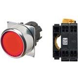 Nút nhấn nhả có đèn OMRON A22NL-RNM-TRA-P100-RC 24VAC/DC D22/25 1NO (Đỏ)