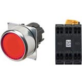 Nút nhấn nhả có đèn OMRON A22NL-RNM-TRA-P101-RD 110VAC D22/25 2NO (Đỏ)